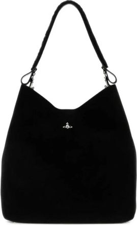 Vivienne Westwood Lottie Schoudertas Groot - Dames - Tassen - Zwart - Maat: ONE Size Leer