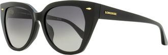 Longines Womens Butterfly Sunglasses LG0016H 01B Black 55mm