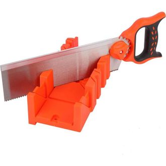 OEM Caja De Ingletes Con Sierra De Mano, Fresa De Espiga De 300 Mm (12), Sierra Ingleteadora Con Gu&iacute;a Y Marcos Angulares Para Cortar Madera, Manualidades,