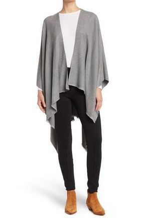 La Fiorentina Scattered Embellished Ruana in Grey at Nordstrom Rack