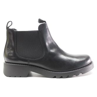 FLY London RIKA894FLY Rug Leather Womens Mid Calf Boots - UK 7 - US 9-9.5 Women - EU 40 - Black - Size:UK 7