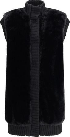 Pinko Long Vest in faux Womens fur