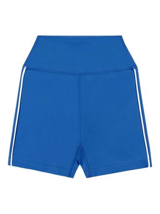 Sporty & Rich stripe-detail shorts - women - Nylon - L - Blue