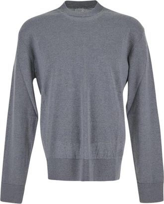 Laneus Wollen Crewneck Gebreid - Heren - Coltruien - Grijs - S - Wol - Truien & Vesten