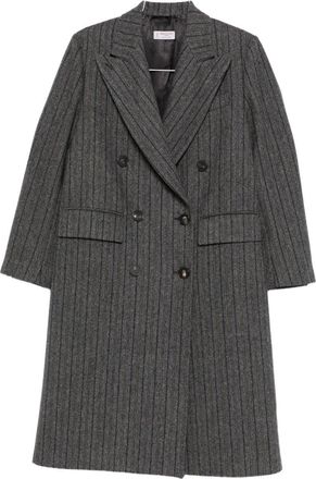 Alberto Biani Wool Double-Breasted Coat-Donna