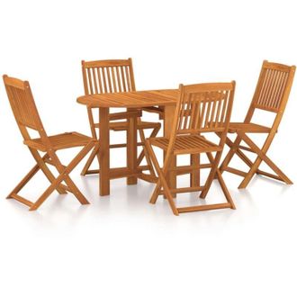 vidaXL vidaXL 5 Piece Garden Dining Set Solid Acacia Wood