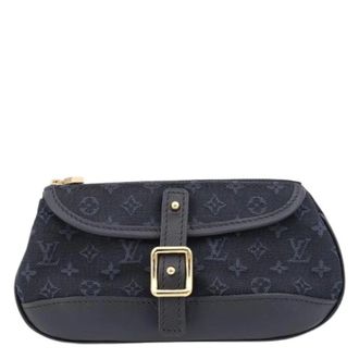 Louis Vuitton Pre-owned Monogram Mini Pouch - Dames - Pre-owned - Blauw - Maat: ONE Size