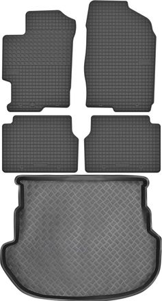 OEM Juego De Alfombrillas De Goma Para Coche Y Alfombrilla Para Maletero Para Mazda 6 I Hatchback (2003-2008)