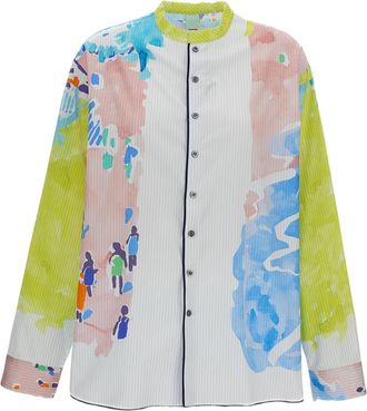 Rohka Watercolor-Printed Oversized Shirt