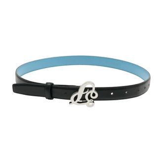 3.Paradis 3P Cursive Logo Small Belt - female - 3.Paradis - Belts - Black - L - Accessories