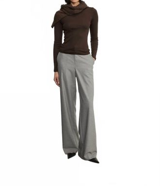 Enza Costa Cashmere Cotton Cable Knit Easy Crew Sweater In Bitter Chocolate