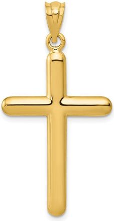 Diamond2Deal 14k Yellow Gold Polished Cross Pendant