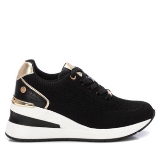 Xti Womens Wedge Comfort Sneakers In Black