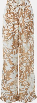 Brunello Cucinelli Pantaloni a gamba larga in seta