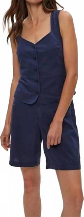 Michael Stars Honey Button-Up Vest In Nocturnal