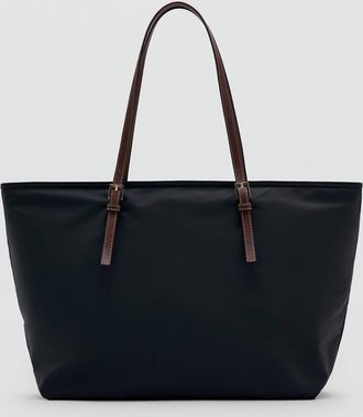 Mango Borsa shopper dettaglio fibbie nero - Donna - Taglia unica - MANGO