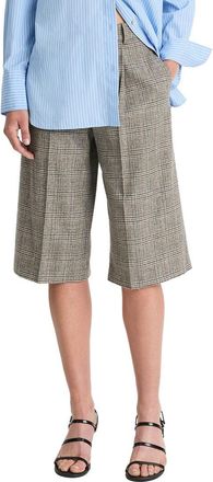Vince High-Rise Plaid Wool-Blend Short