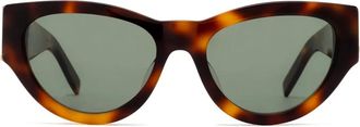 Saint Laurent Eyewear Zonnebril met rond montuur - Bruin