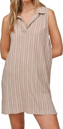 Bella Dahl Sleeveless Pullover Mini Dress In Driftwood