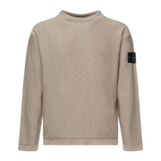 Stone Island Round-neck Knitwear, male, Beige, Size: L Round-neck Knitwear