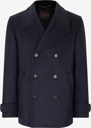 Incotex Zweireihige Cabanjacke aus Wolle und Kaschmir