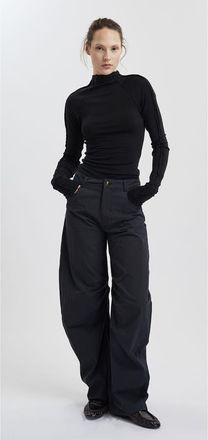 Mother of All Pepper Turtleneck Long Sleeves Shirt in Black at Nordstrom, Size X-Small