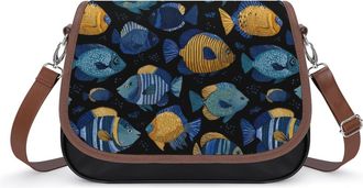 Generic Tropical Fish Fashion Womens Crossbody Bags Novelty Handbag Shoulder Bag Purse