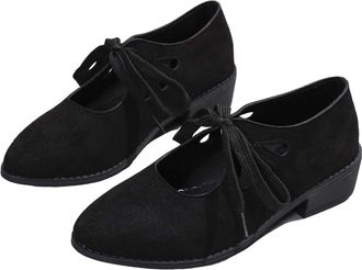 Generic Ladies Canvas Shoes Size 6 Ladies Wedges Shoes Womens Low Heel Suede Shoes Womens Small Leather Shoes Mary Jane Shoes Breathable Comfortable Casual Wo