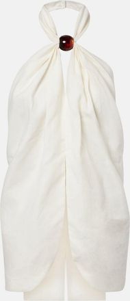 Faithfull The Brand Biba halterneck linen top