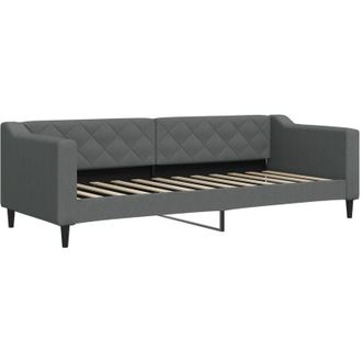 vidaXL Sof&aacute; Cama Sin Colch&oacute;n Tela Gris Oscuro 80x200 Cm Vidaxl