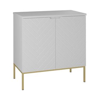 Petits Meubles Mueble bajo lavabo encimera 2 puertas sobre patas estratificado Blanco