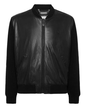 Philipp Plein Leren Bomber
