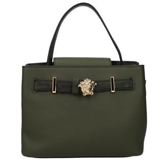 Versace Damens Handtaschen Gr&uuml;n/Oliv Leder