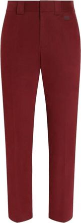 Dolce & Gabbana Bordeaux Rode Slim-Fit Broek - Heren - Slim Fit Broeken - Rood - L - Broeken