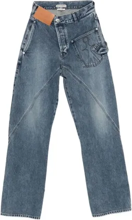 J.W.Anderson Dames, Jeans, Blauw, Maat: W28 Zijde