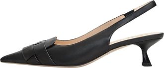 Cesare Gaspari Slingback Stiletto Pumps Bea - Dames - Pumps - Zwart - 36 EU - Leer - Schoenen