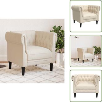 vidaXL The Living Store Poltrona Chesterfield in Lino - Seduta in lino