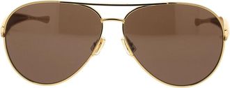 Bottega Veneta Stijlvolle zonnebril voor modieuze uitstraling - unisex - Zonnebrillen - Geel - ONE Size - Accessoires