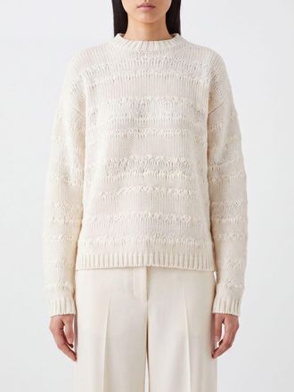 Fabiana Filippi Crewneck Jumper in Virgin Wool Silk and Cashmere Blend