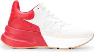 Alexander McQueen Oversized Runner Sneakers - Heren - Sneakers - Wit - 42 EU - Leer - Schoenen