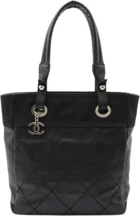 Chanel Pre-owned Handbags, female, Black, Size: ONE SIZE Pre-owned Canvas Tote