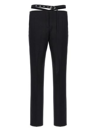 The Attico Black Belt detail trousers