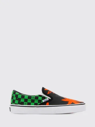 Valentino Garavani x Vans Checkered Floral Print Canvas Slip-On Sneakers
