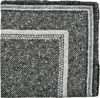 Brunello Cucinelli Sage Gray Linen Pocket Square