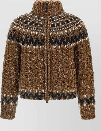 Moncler indren cable knit high collar sweater