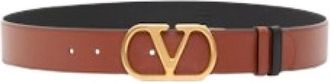 Valentino Accessoires, Heren, Bruin, 105 CM, Leer, VLogo Signature Riem