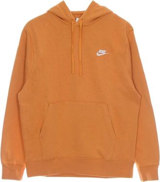 Nike Sportswear Club Fleece Hoodie - Heren - Sportshirts - Oranje - XL - Katoen - Fitness