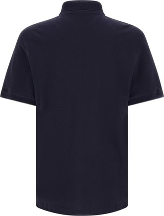 Brunello Cucinelli Logo-Embroidered Piqu&eacute; Polo Shirt - Navy