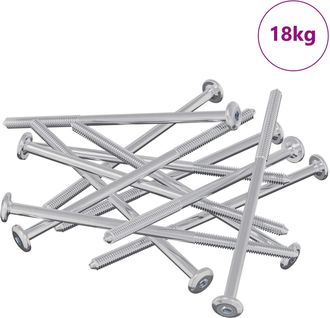 vidaXL Tornillo 800 Uds. Plateado M6 X 120 Mm Acero Vidaxl