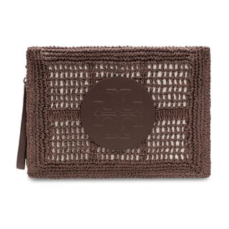 Tory Burch Tory Burch, Clutches, female, Brown, Size: ONE SIZE Ella Hand Pouch